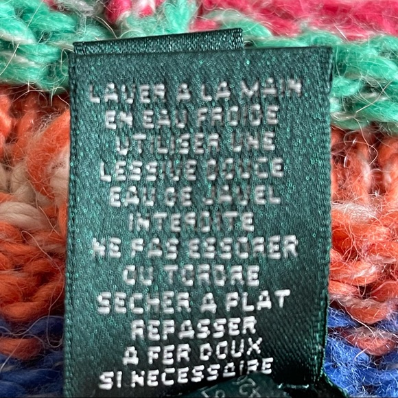 Lauren Ralph Lauren Southwestern Inspired Blanket Draped Cardigan Sweater S/M - Picture 11 of 13